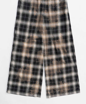 【25SPRING PRE-ORDER】Bleach Plaid Pattern Easy Pants