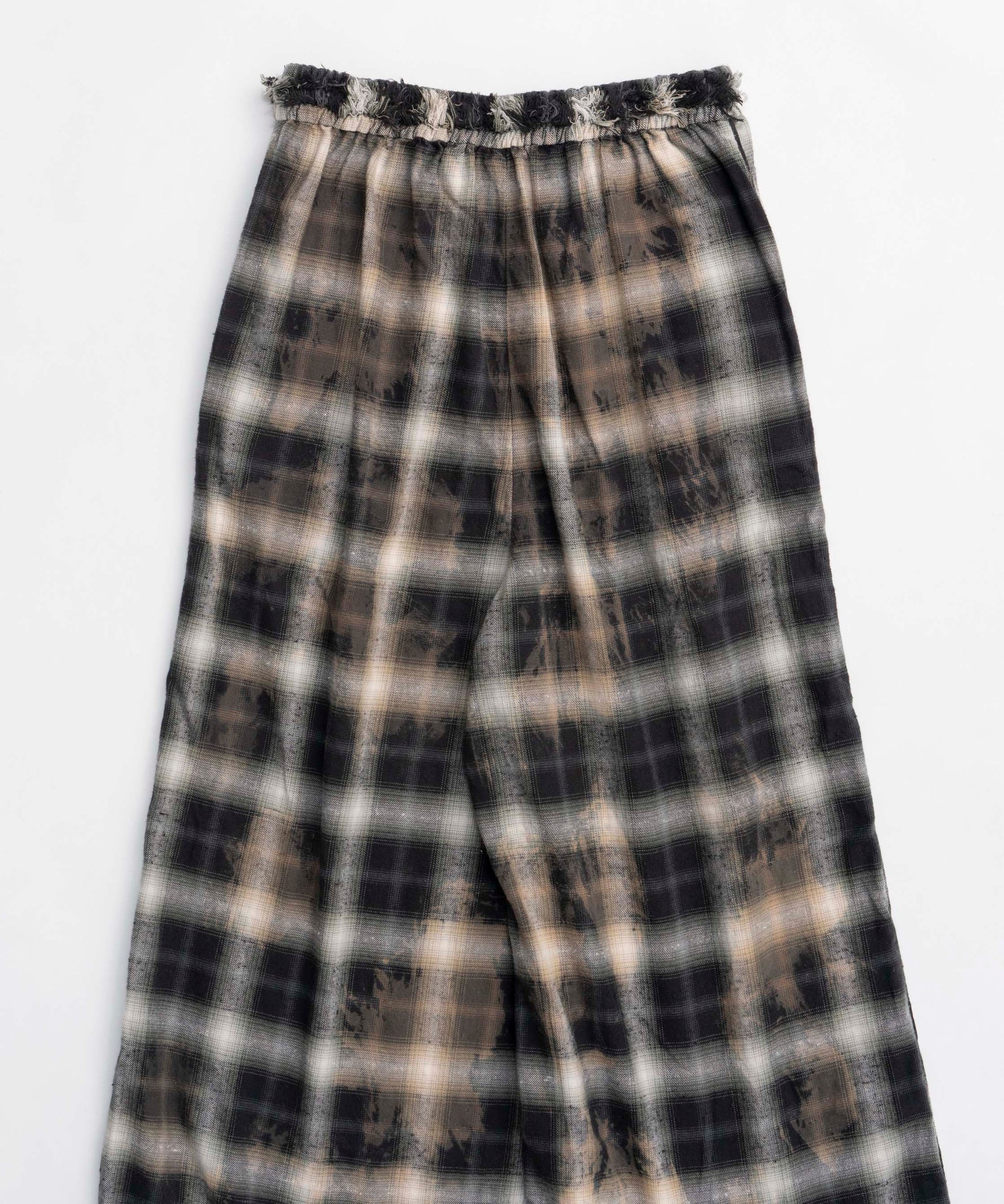 【25SPRING PRE-ORDER】Bleach Plaid Pattern Easy Pants