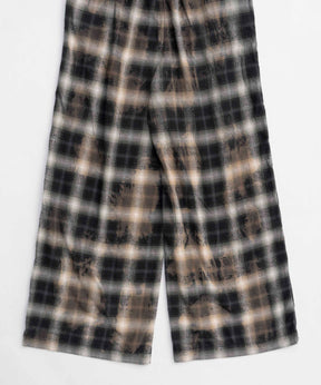 【25SPRING PRE-ORDER】Bleach Plaid Pattern Easy Pants