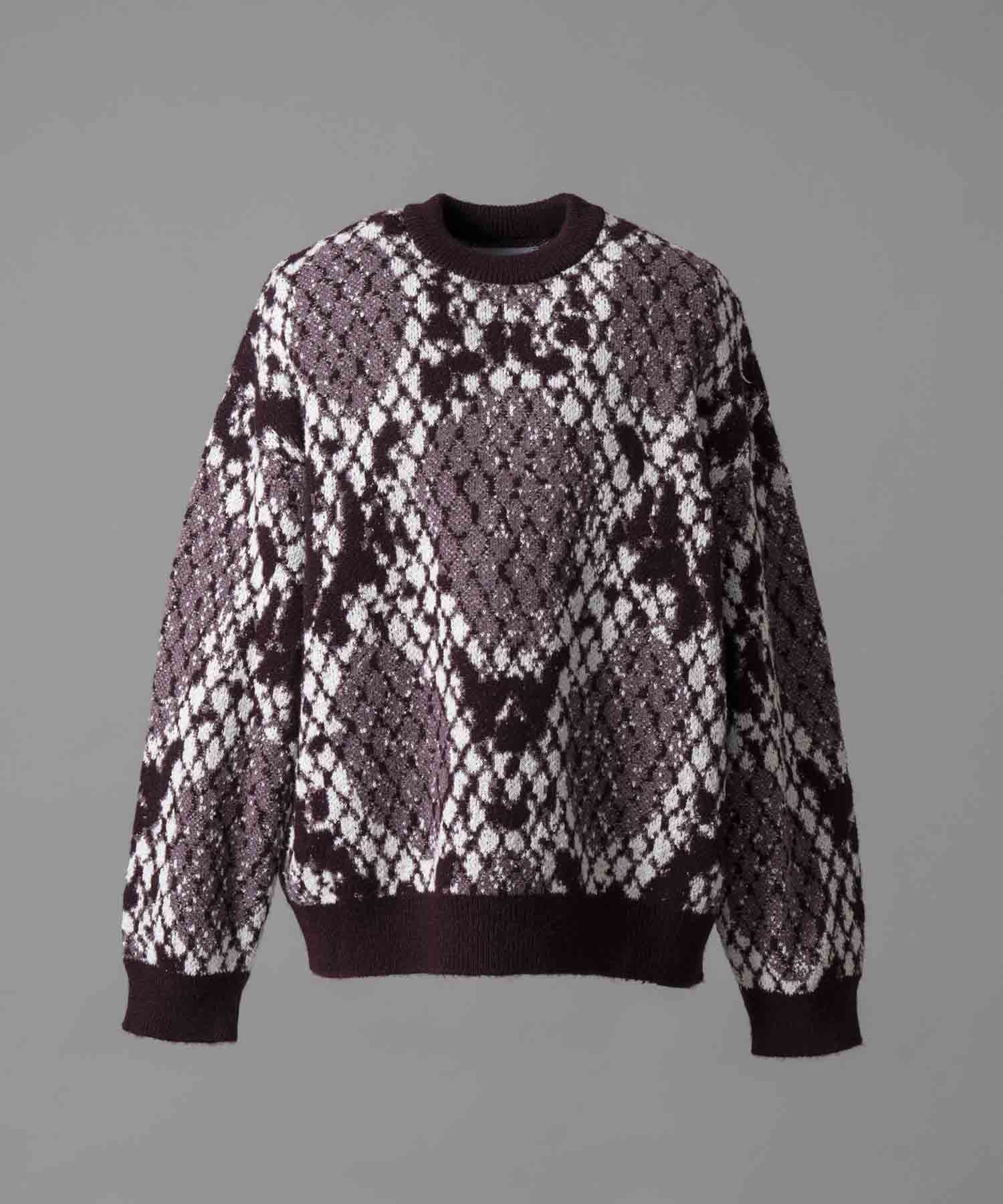 [24AW Pre-Order] Prime-Over Python Crew Neck Knit Pullover