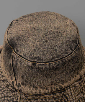Chemical Over-Dye Denim Bucket Hat