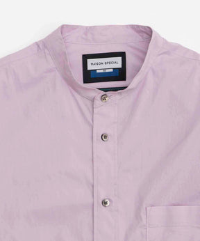 [Italian Dead Stock Fabric] Prime-Over Band Collar Shirt