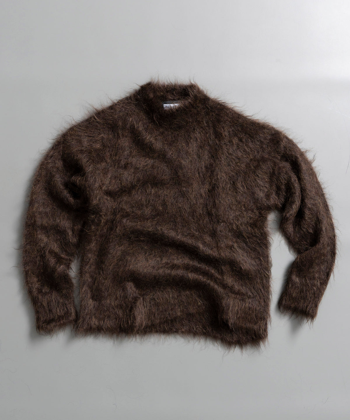 【SALE】IGEA Super Brushed Kid-Mohair Prime-Over Crew Neck Knit Pullover