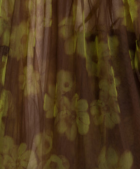 【25WINTER 2nd PRE-ORDER】2-way tulle Volume Flower Print Camisole Dress