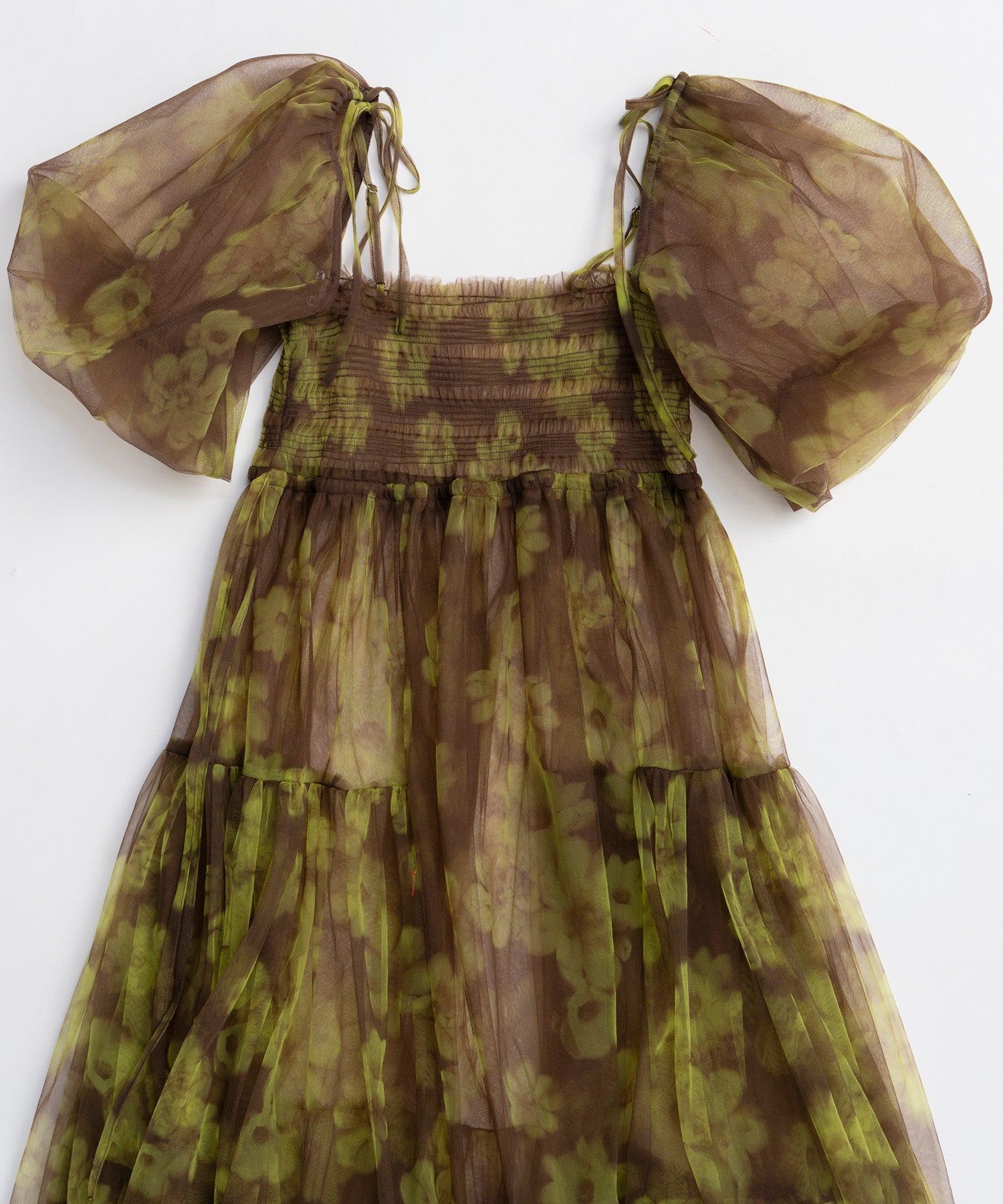 【25WINTER 2nd PRE-ORDER】2-way tulle Volume Flower Print Camisole Dress