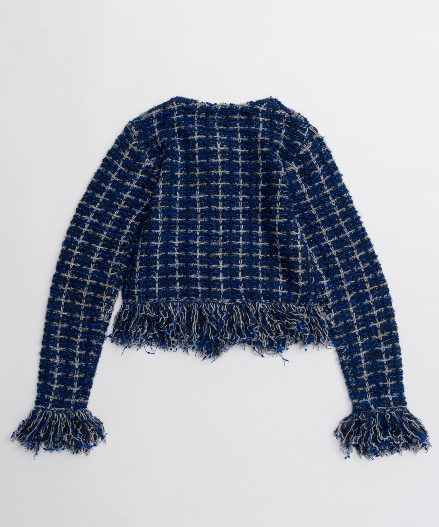 【26AUTUMN PRE-ORDER】Fringe Tweed Knit Cardigan