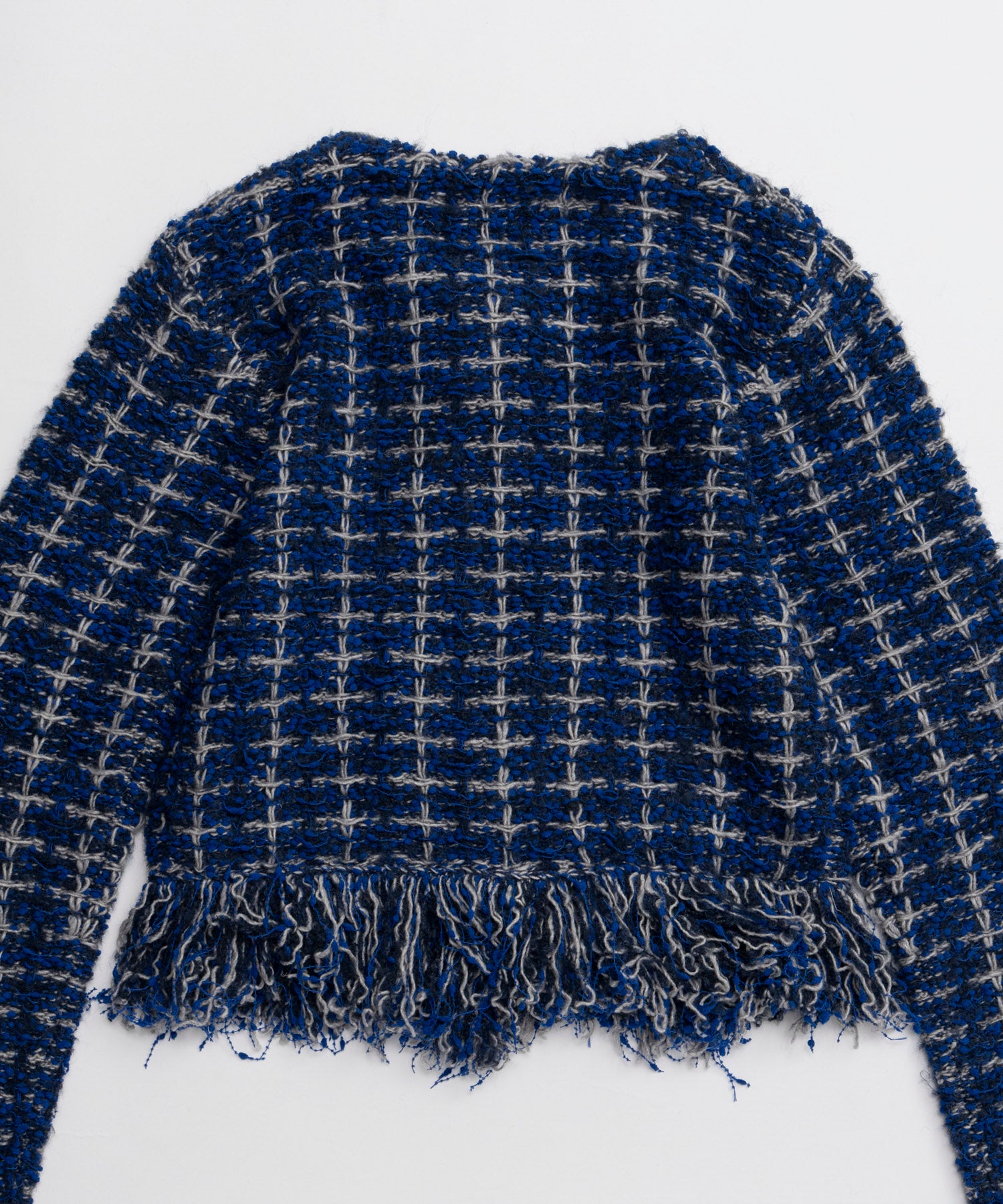 【26AUTUMN PRE-ORDER】Fringe Tweed Knit Cardigan