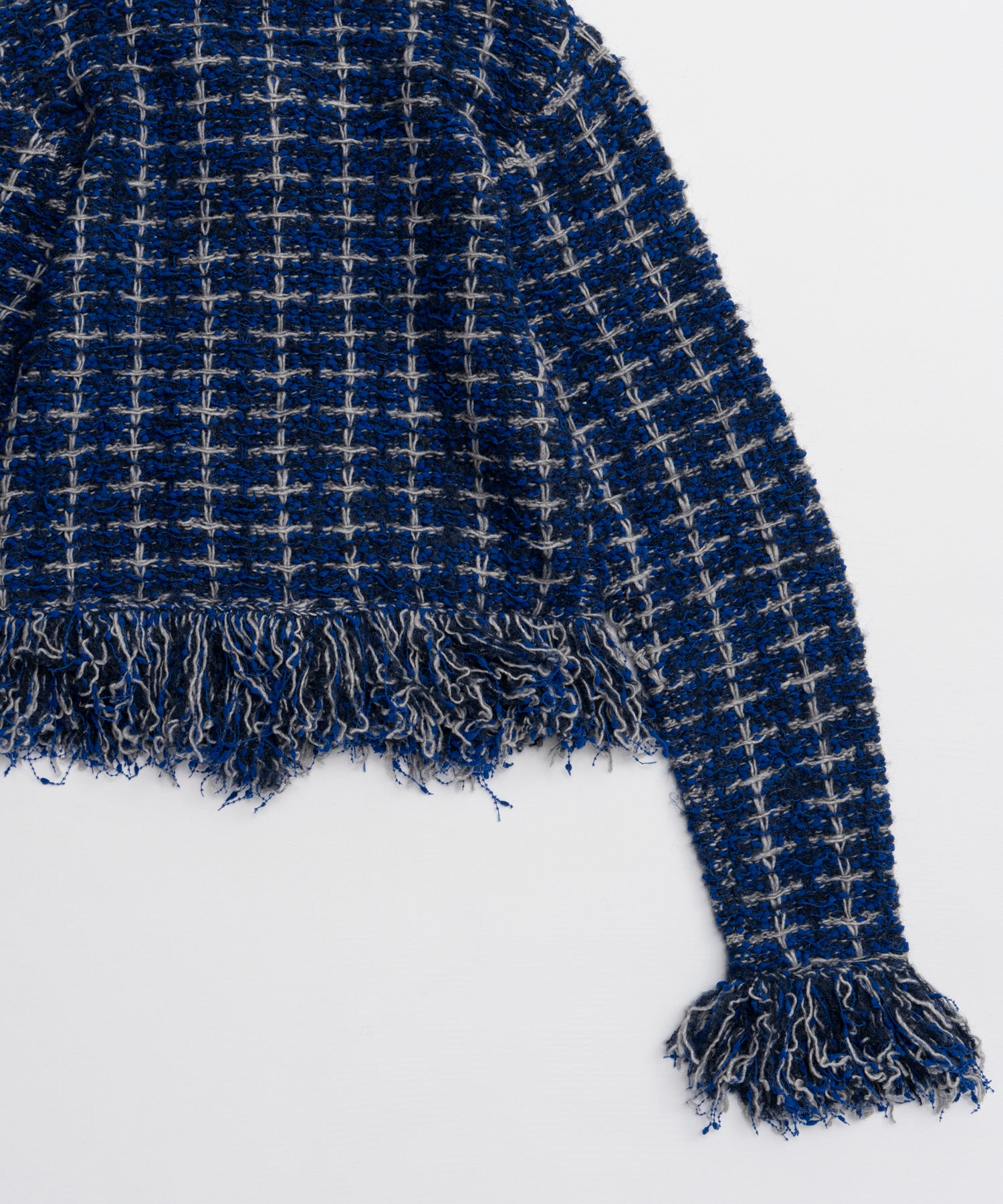 【26AUTUMN PRE-ORDER】Fringe Tweed Knit Cardigan