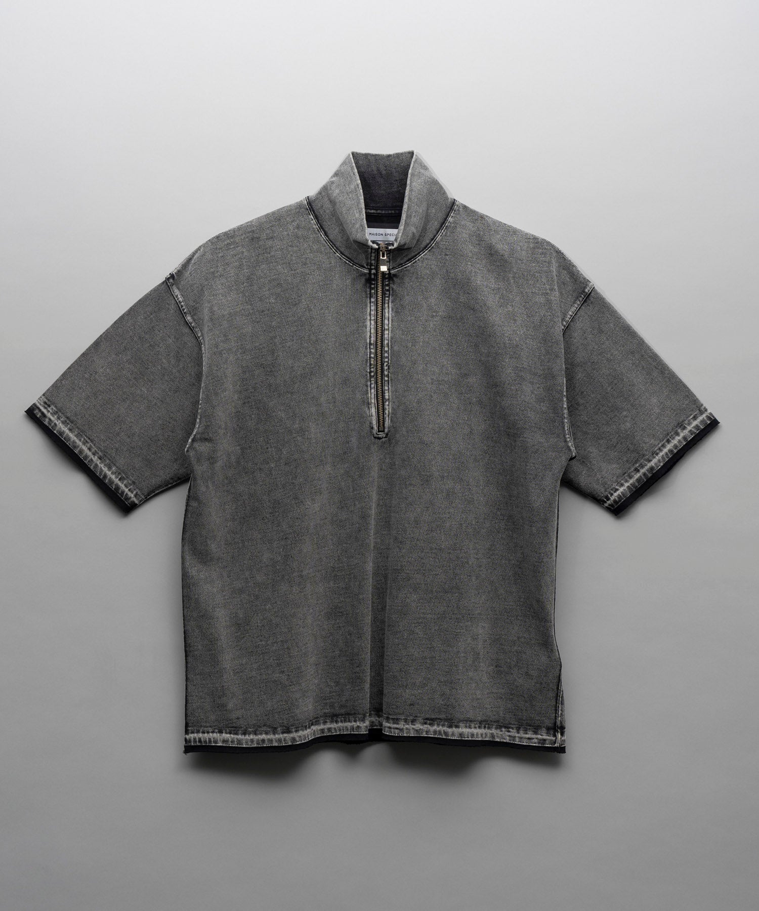 Chemical Over-Dye Prime-Over Half Zip T-Shirts