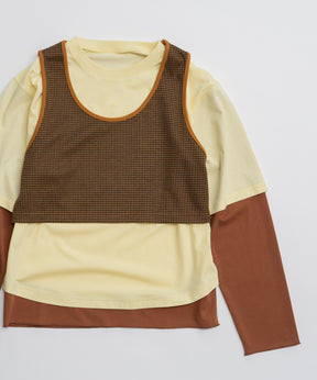 【26AUTUMN PRE-ORDER】Multi-Fabric Layered T-Shirt