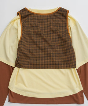 【26AUTUMN PRE-ORDER】Multi-Fabric Layered T-Shirt