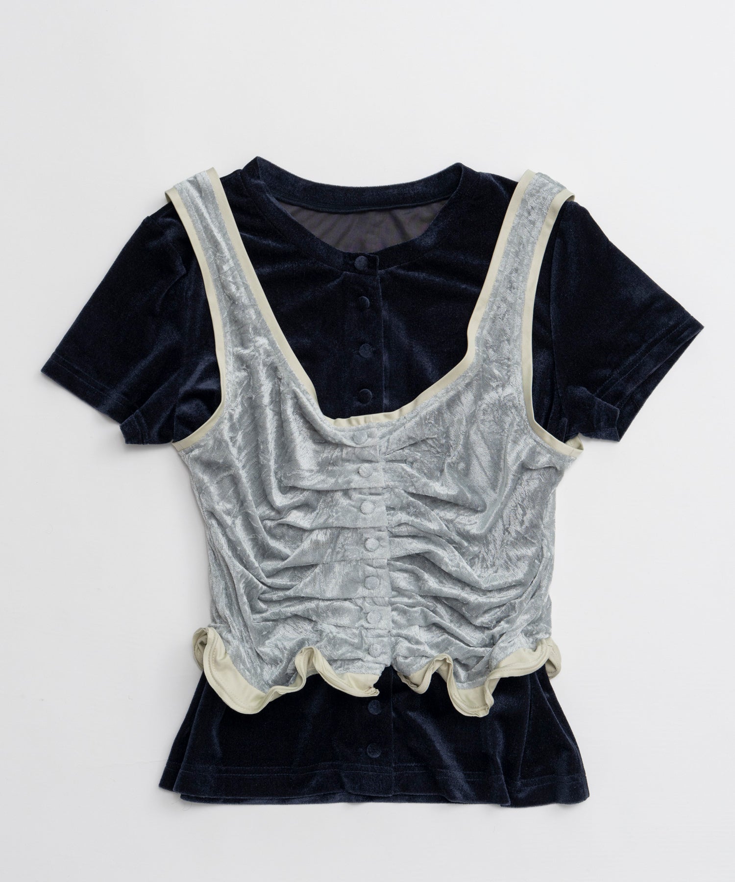 【26AUTUMN PRE-ORDER】Layered Velour Top