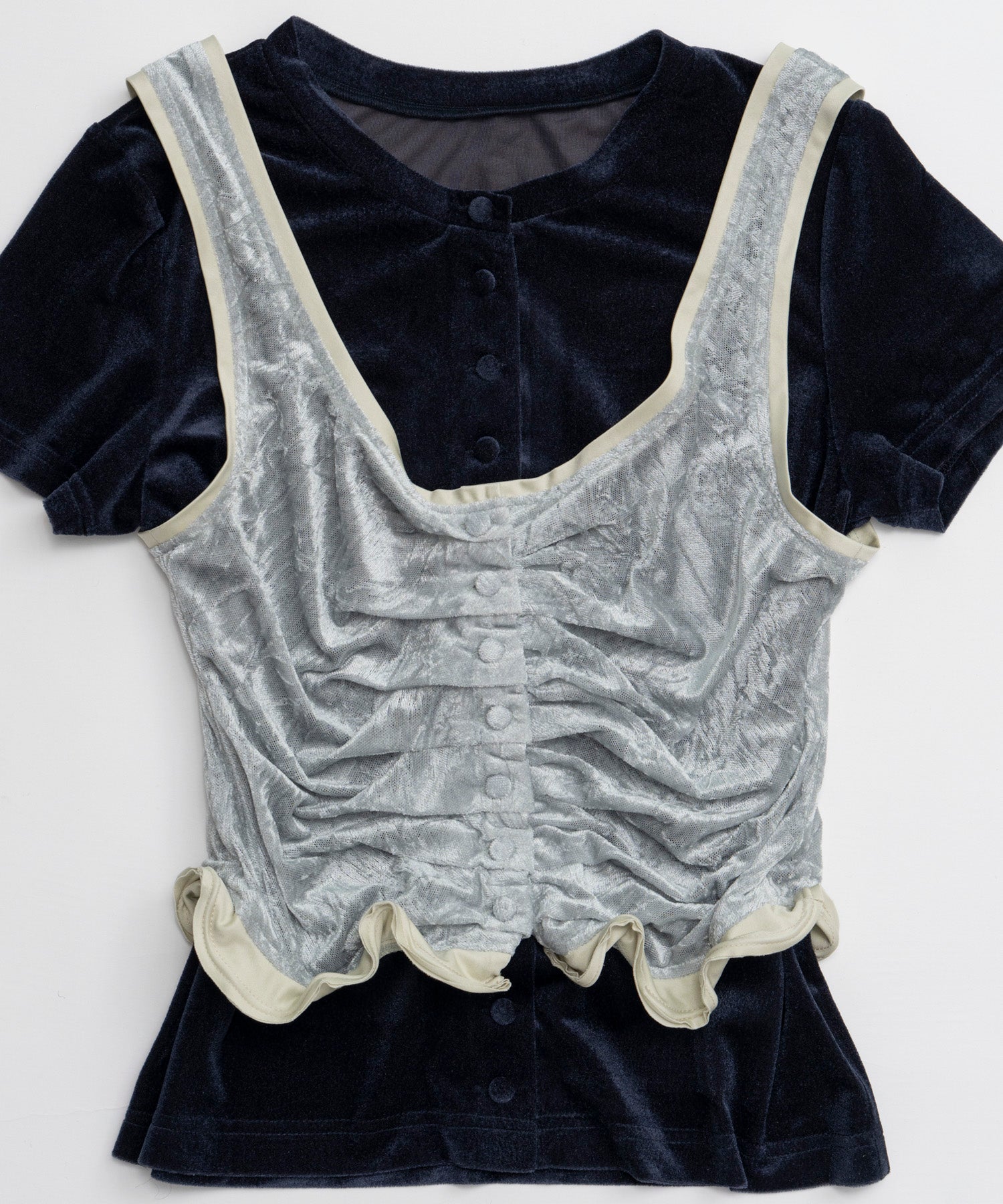 【26AUTUMN PRE-ORDER】Layered Velour Top