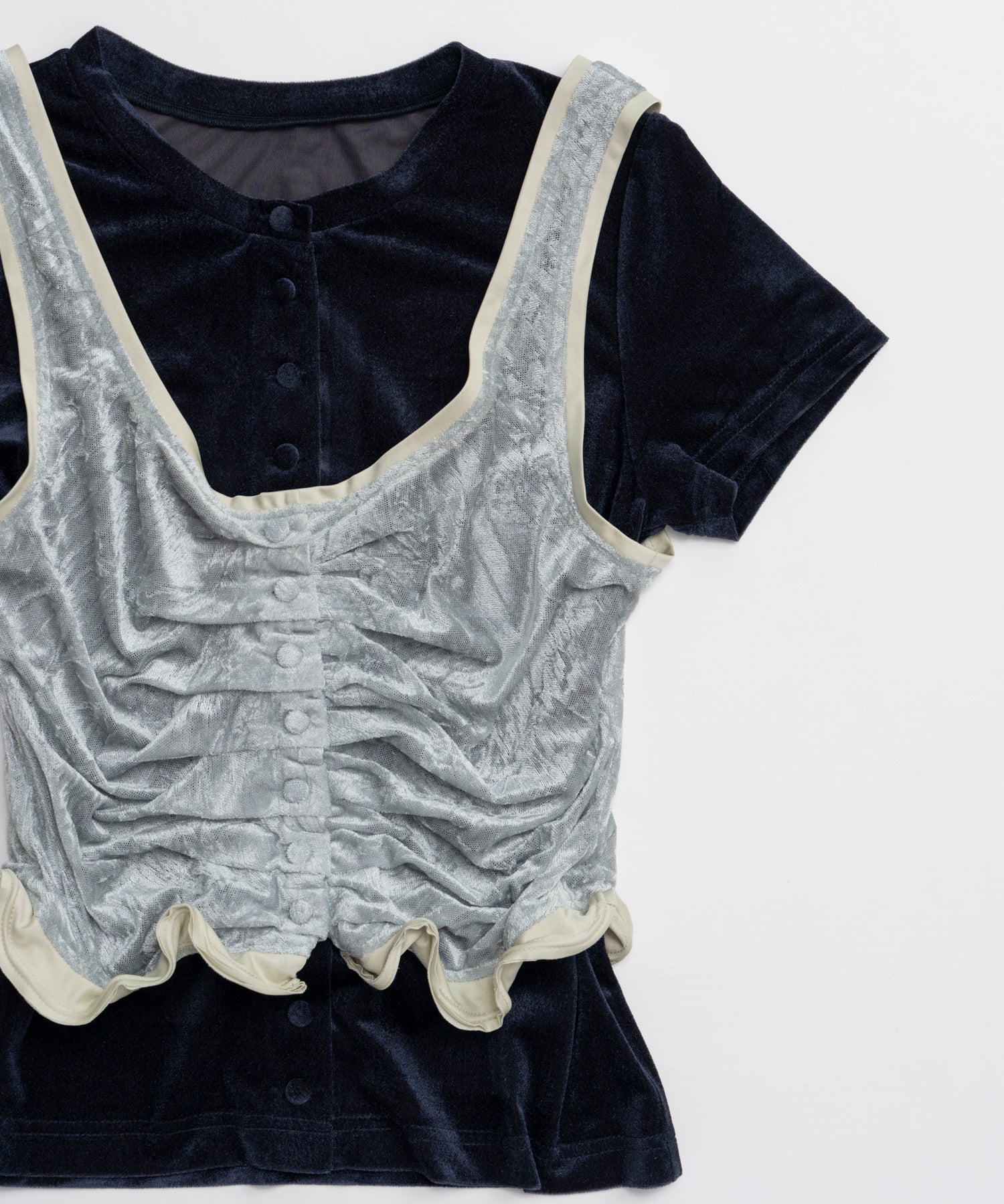 【26AUTUMN PRE-ORDER】Layered Velour Top