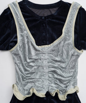 【26AUTUMN PRE-ORDER】Layered Velour Top