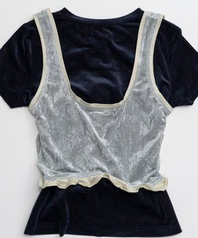 【26AUTUMN PRE-ORDER】Layered Velour Top