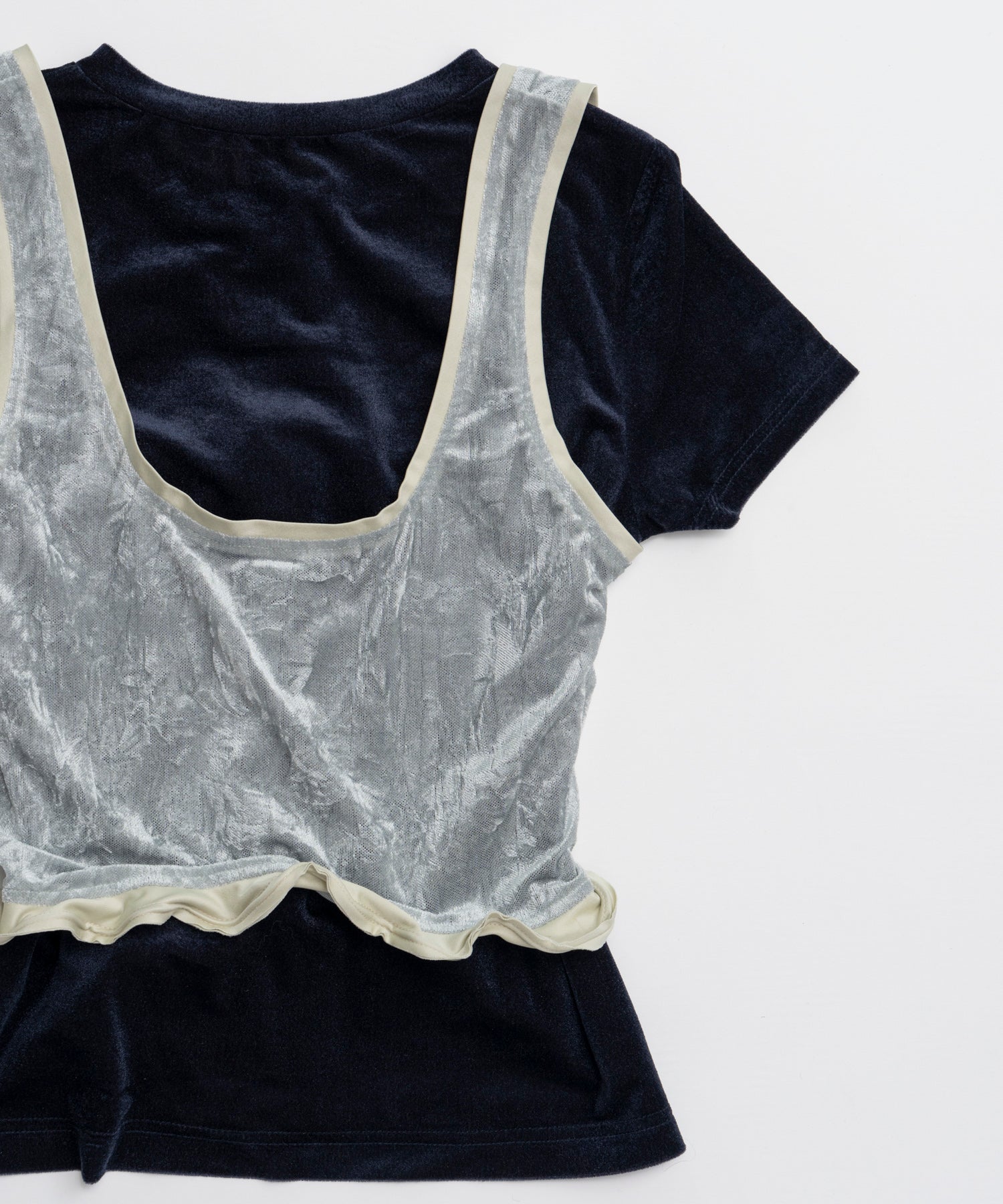 【26AUTUMN PRE-ORDER】Layered Velour Top