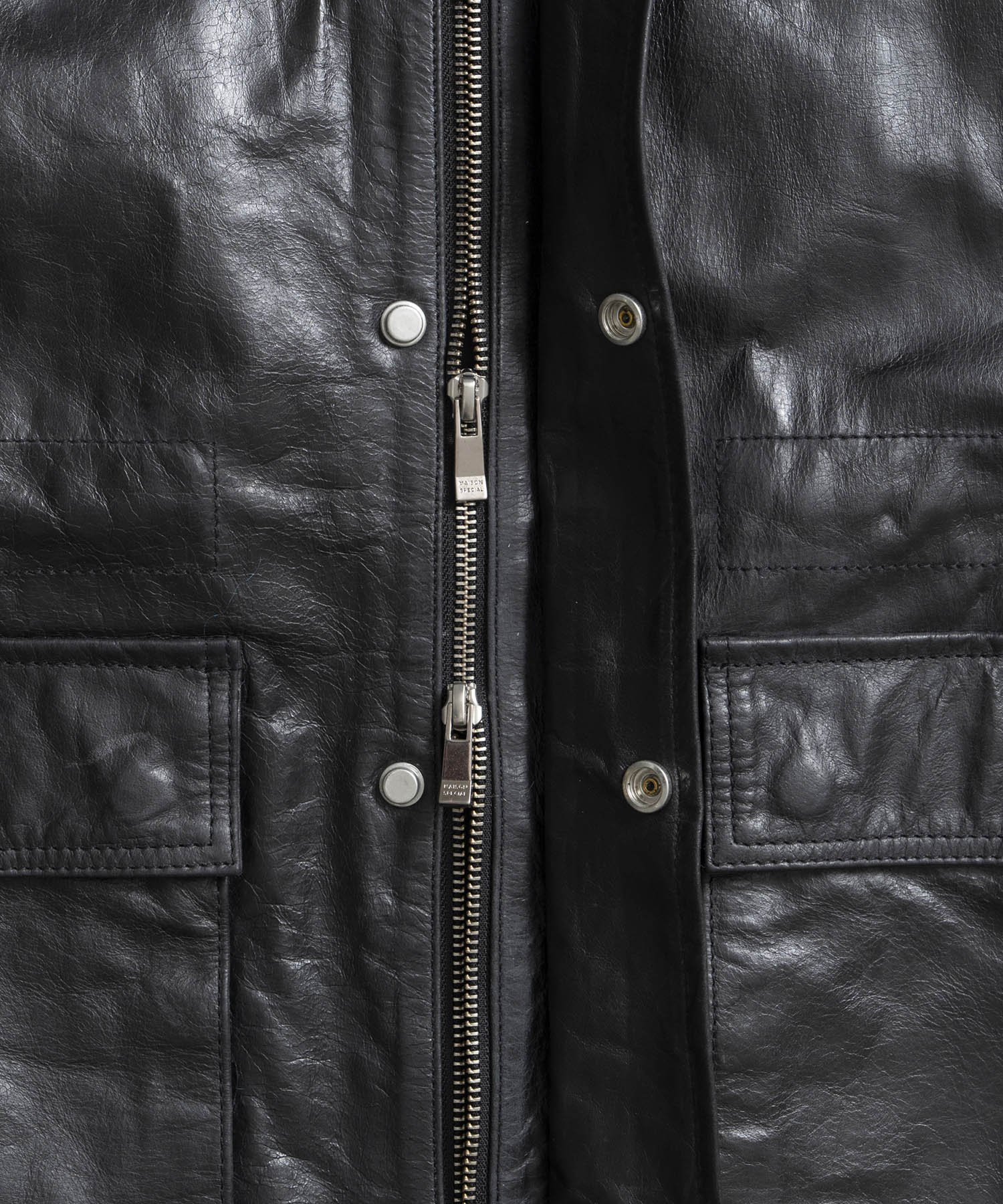 【SALE】Buffalo Crack Leather Prime-Over Hood Blouson