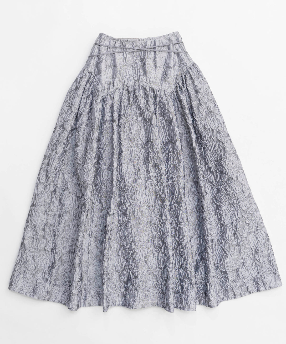 【25SPRING PRE-ORDER】Jacquard Narrow Belt Volume Silhouette Skirt