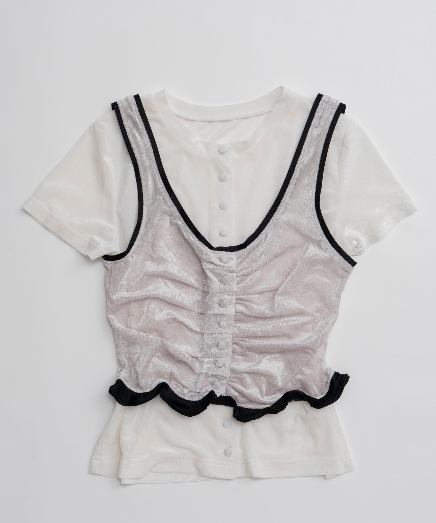【26AUTUMN PRE-ORDER】Layered Velour Top