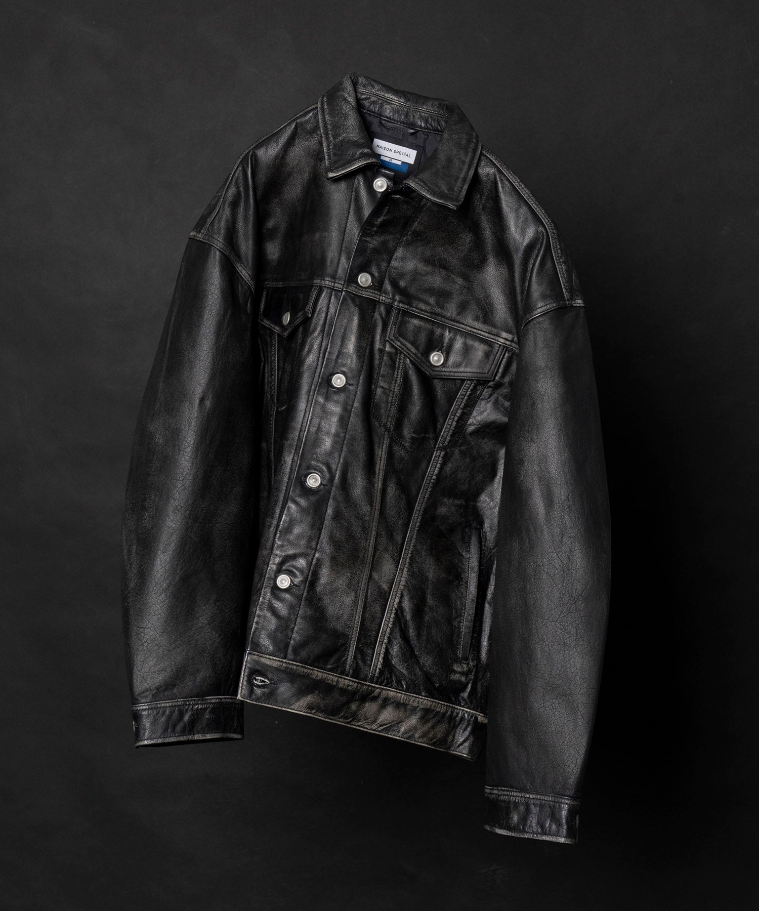Hand Rub-Off Buffalo Leather Prime-Over 3rd Jacket
