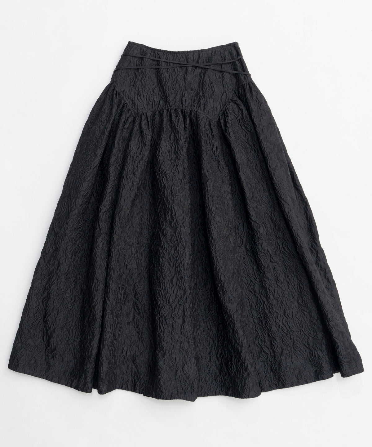 【25SPRING PRE-ORDER】Jacquard Narrow Belt Volume Silhouette Skirt