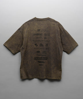 Powder Bleach Logo Embroidery Sponsored Prime-Over Crew Neck T-Shirt