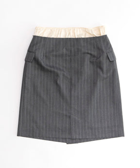 【24SPRING PRE-ORDER】Double Waist Wrap Mini Skirt