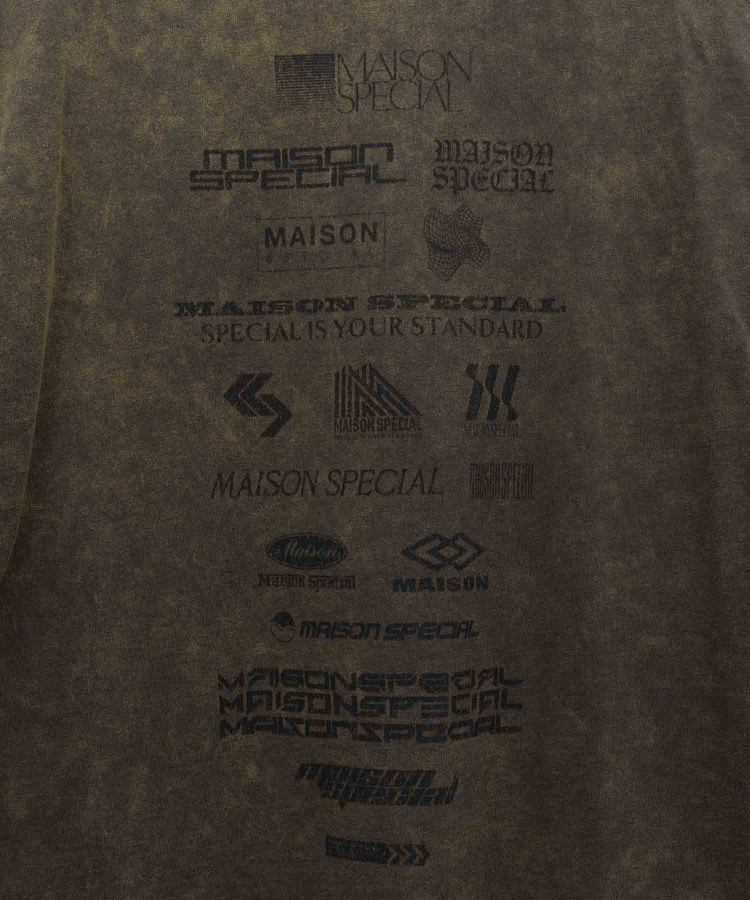 Powder Bleach Logo Embroidery Sponsored Prime-Over Crew Neck T-Shirt