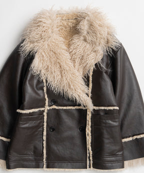 【26WINTER PRE-ORDER】Double-Breasted Vegan Shearling Coat