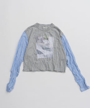 【26AUTUMN PRE-ORDER】Washer Shirt Docking Print T-Shirt
