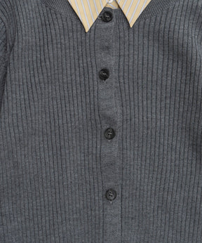 【26AUTUMN PRE-ORDER】Layered Shirt Knit