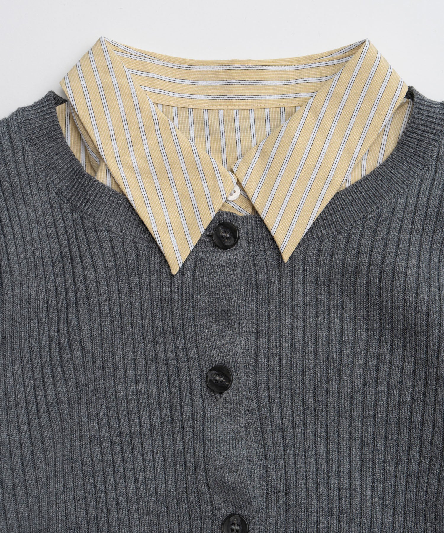 【26AUTUMN PRE-ORDER】Layered Shirt Knit