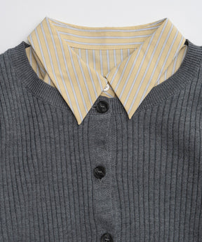 【26AUTUMN PRE-ORDER】Layered Shirt Knit