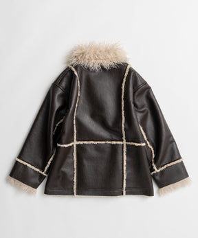 【26WINTER PRE-ORDER】Double-Breasted Vegan Shearling Coat