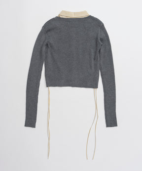 【26AUTUMN PRE-ORDER】Layered Shirt Knit