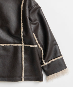 【26WINTER PRE-ORDER】Double-Breasted Vegan Shearling Coat