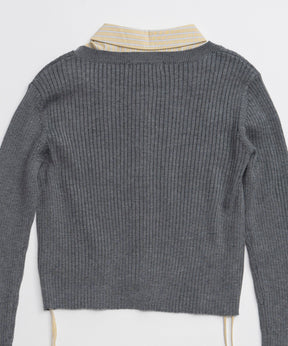 【26AUTUMN PRE-ORDER】Layered Shirt Knit