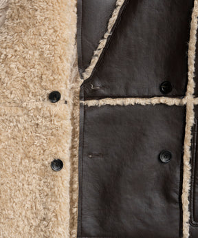 【26WINTER PRE-ORDER】Double-Breasted Vegan Shearling Coat