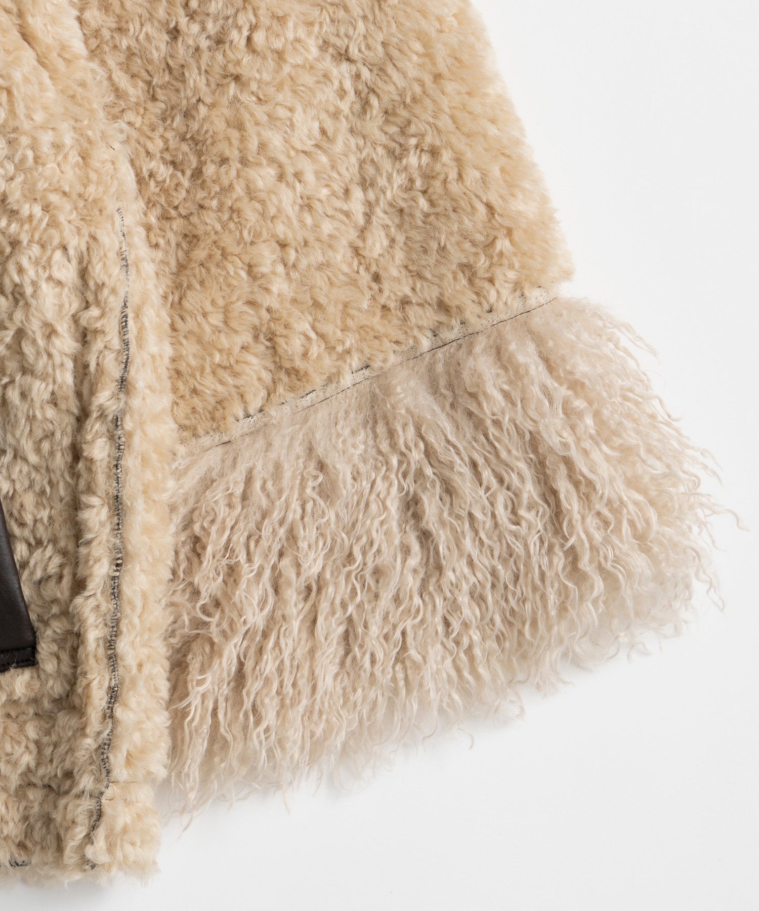 【26WINTER PRE-ORDER】Double-Breasted Vegan Shearling Coat