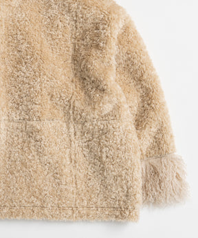 【26WINTER PRE-ORDER】Double-Breasted Vegan Shearling Coat