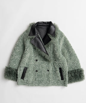 【26WINTER PRE-ORDER】Double-Breasted Vegan Shearling Coat