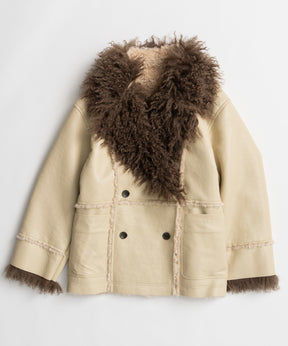 【26WINTER PRE-ORDER】Double-Breasted Vegan Shearling Coat