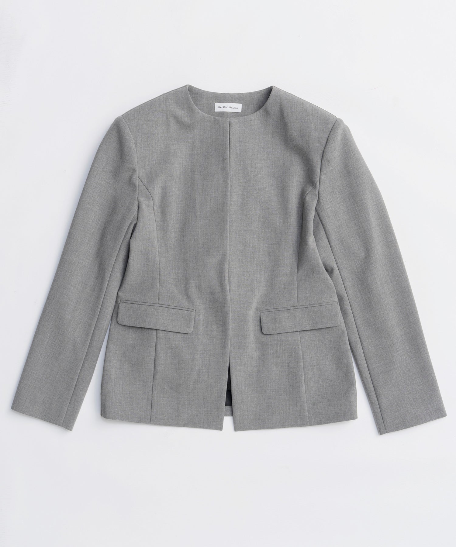 【26SPRING PRE-ORDER】No-Collar 2WAY Ribbon Jacket