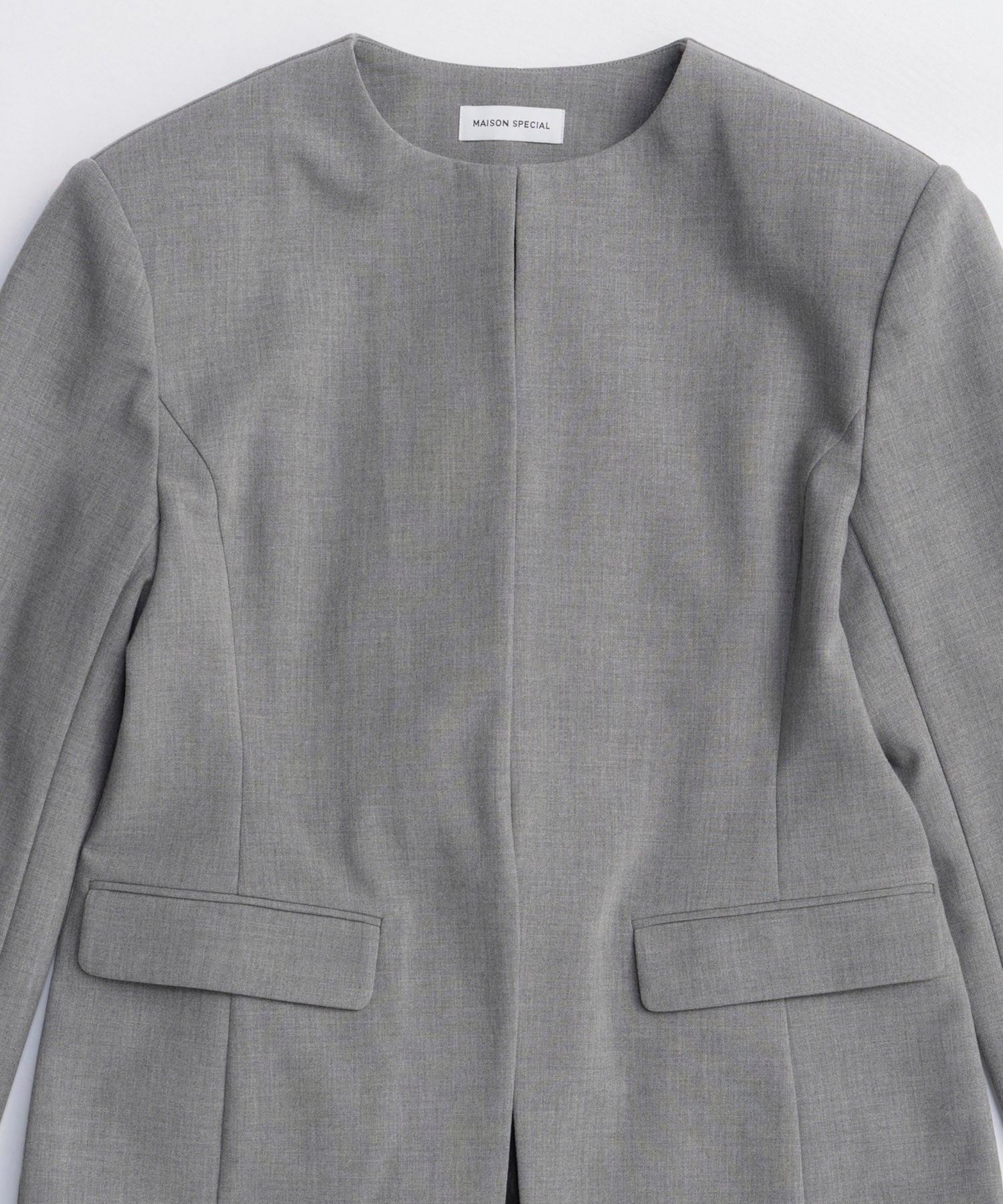 【26SPRING PRE-ORDER】No-Collar 2WAY Ribbon Jacket