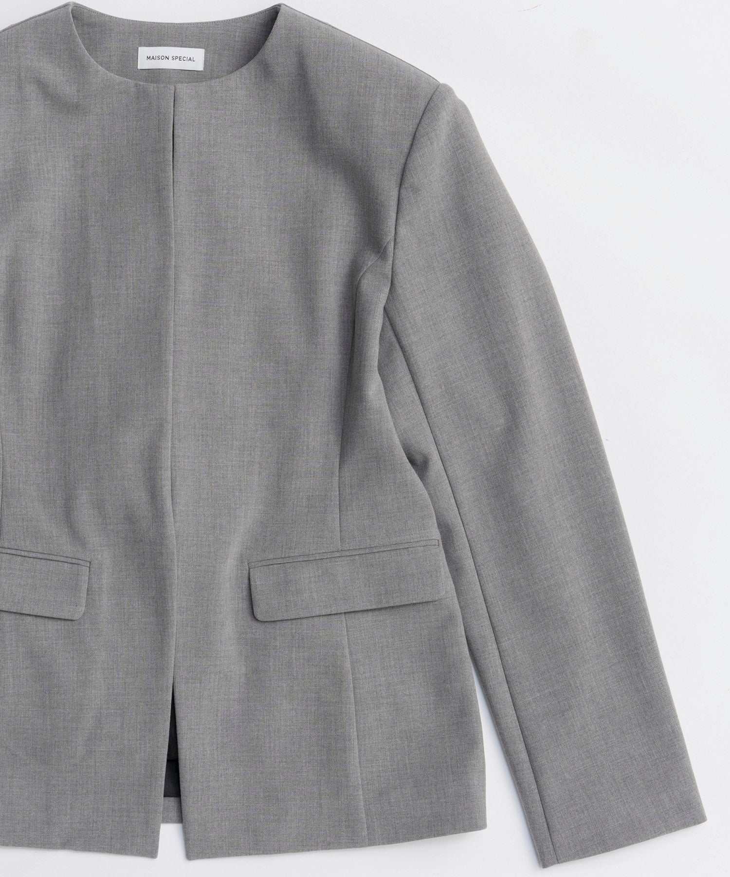 【26SPRING PRE-ORDER】No-Collar 2WAY Ribbon Jacket