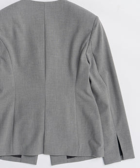 【26SPRING PRE-ORDER】No-Collar 2WAY Ribbon Jacket