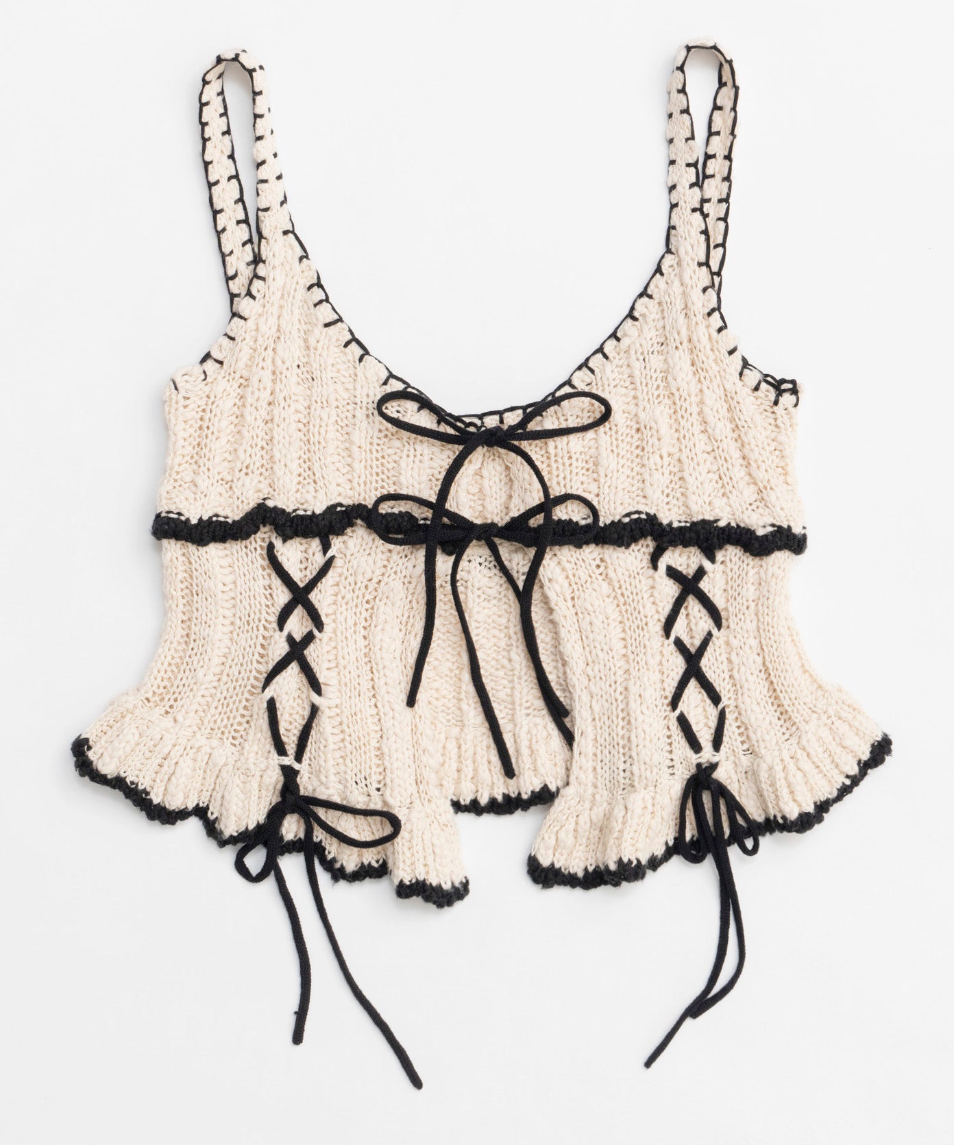 【25SPRING PRE-ORDER】Wide Rib Lace Up Bustier