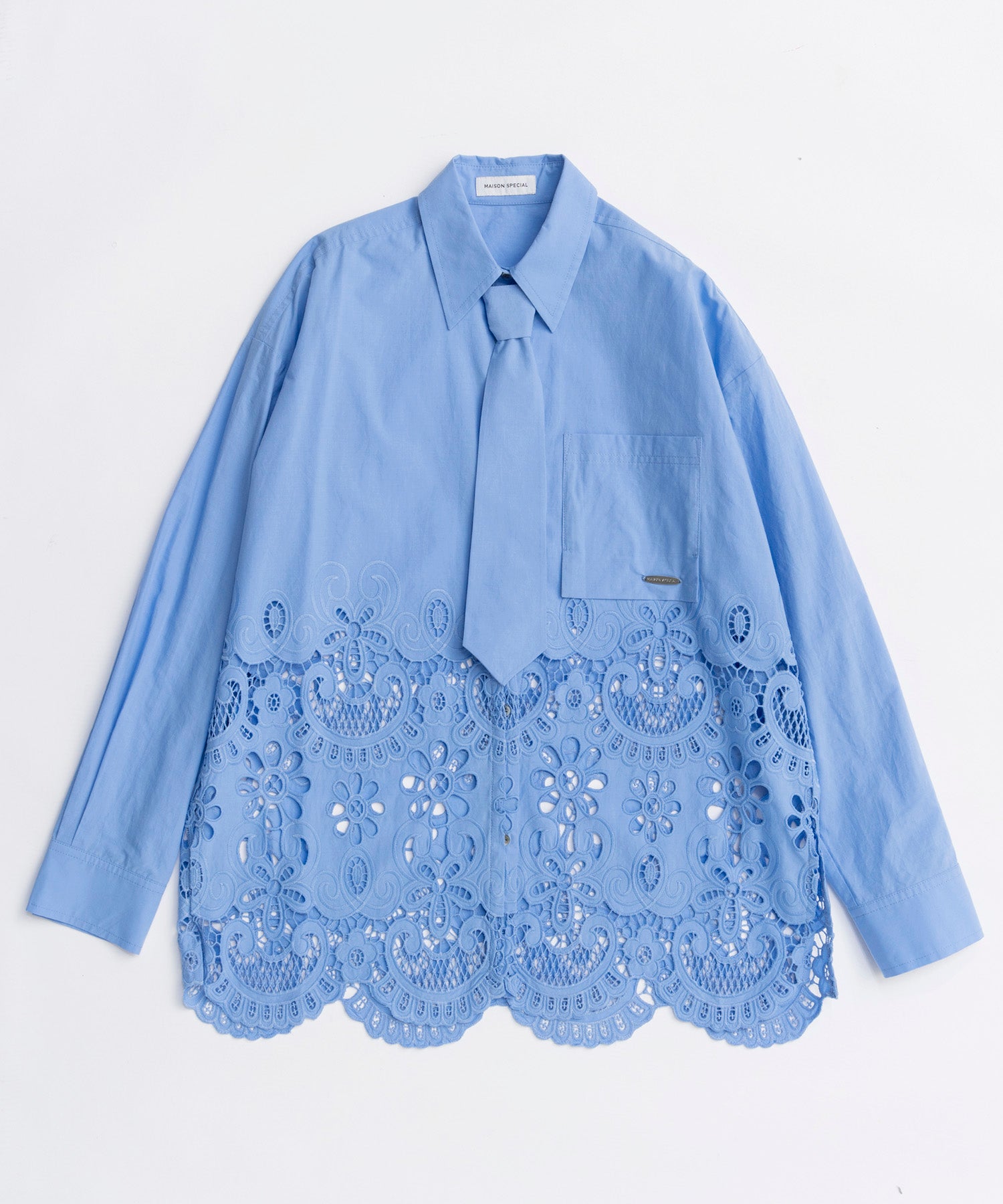 【26SPRING PRE-ORDER】Hem Embroidery Tie Shirt