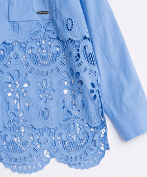 【26SPRING PRE-ORDER】Hem Embroidery Tie Shirt